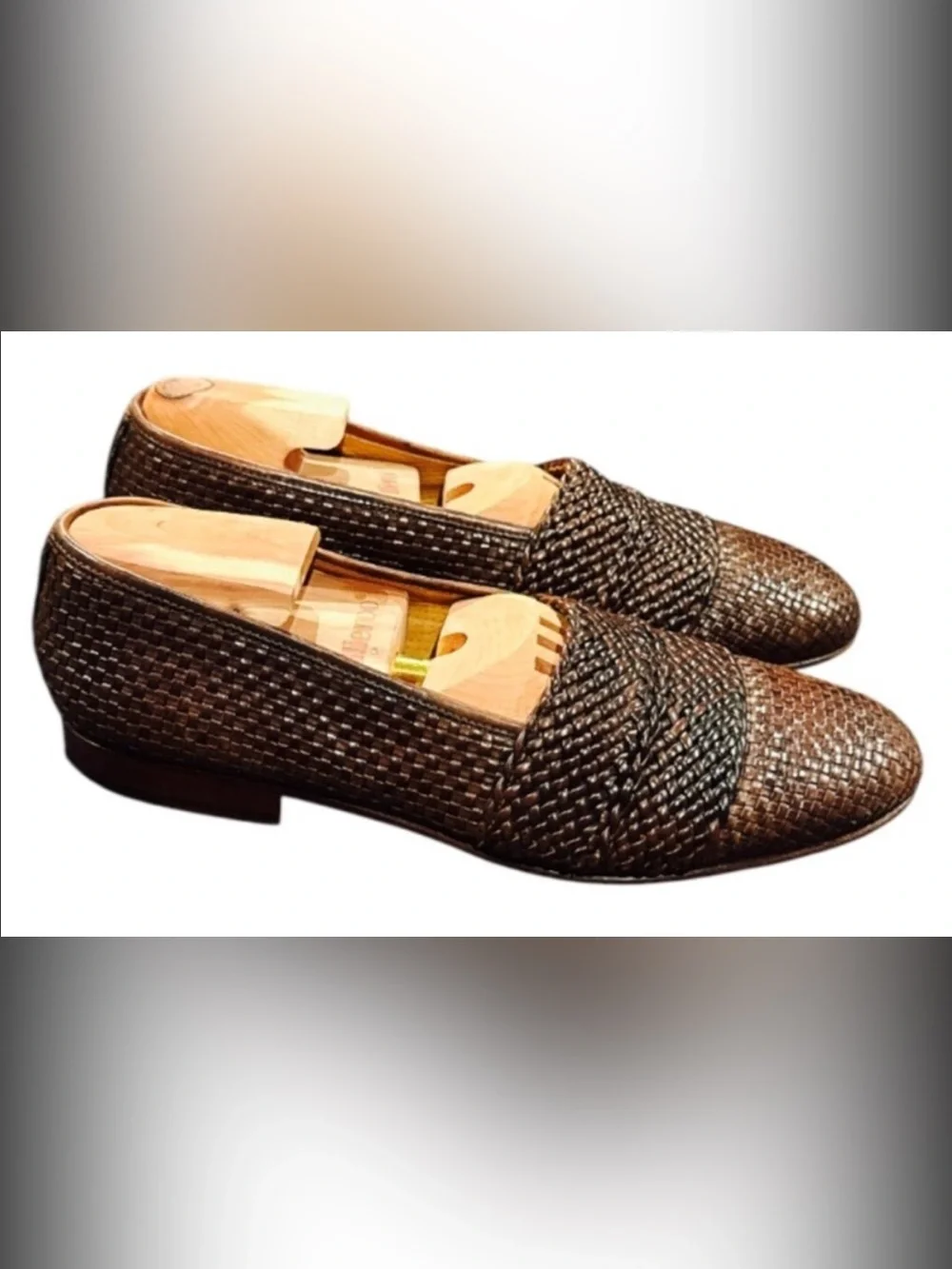 Authentic Bally luxury designer brand men's leather loafers slip on shoes 9.5